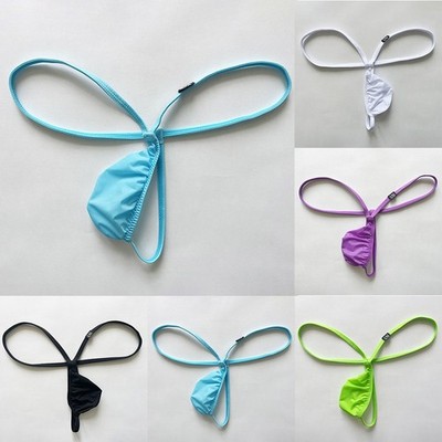 Herren Low Rise Unterwäsche Tangas mit Bulge Pouch G String weiches Material