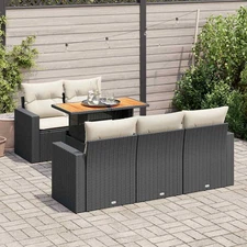 Garden Sofa Set Black