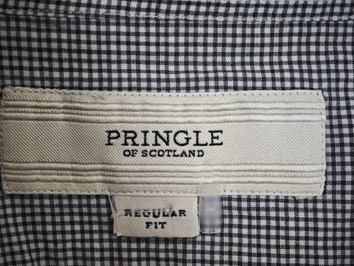 PRINGLE OF SCOTLAND Size 16 Small Check Cotton Shirt - Picture 3 of 3