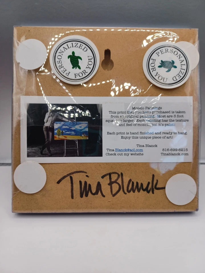 Kansas State Wildcats KSU Powercat Tina Blanck Mosaic Tile Print Wall Art NWT 6" - Image 2 of 4