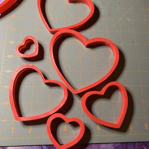 Lot Of Cookie Cutters Hearts Valentines Love - Picture 11 of 11