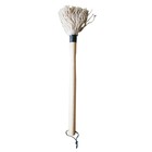  Kochen Barbecue Mop Cotton Fiber Kopf Lange Hartholzgriff Dish Mop zum Braten