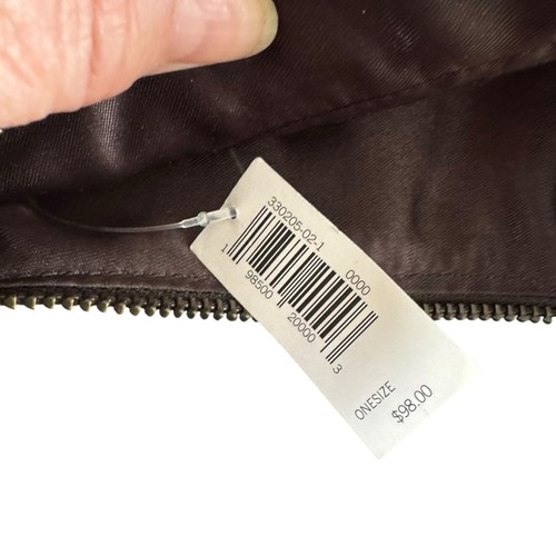 NWT Banana Republic Brown Leather/Suede & Animal Print Patent Leather Mini Bag - Bild 9 von 13