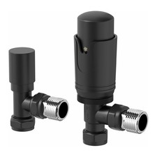 Thermostatic Radiator Valves TRV Heated Towel Rail Angled Corner Straight Valve
