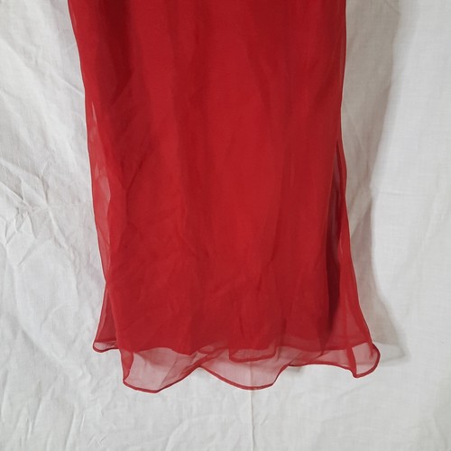 Rampage Red Silk Satin Sexy Intimate Lingerie Nighty Sleepwear Women Size 7 - Picture 3 of 8