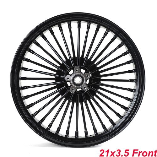 Fat Spoke Wheels 21X3.5 18X5.5 for Harley Touring Road Glide Custom FLTRX 09-UP - Picture 4 of 11