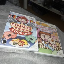 Babysitting Mama & Cooking Mama Cook Off Nintendo Wii Set Lot