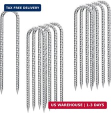 Trampoline Anchors Wind Stakes 12 Inch U- Shaped Ground Anchors Rebar Stakes Hea