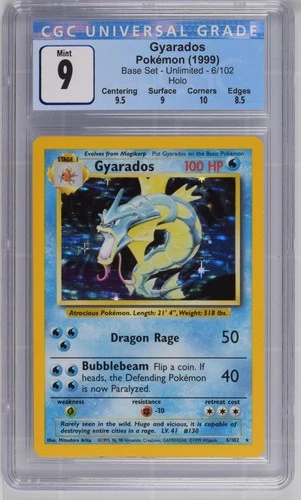 Gyarados Holo Base Set 6/102 NM CGC 9 1157