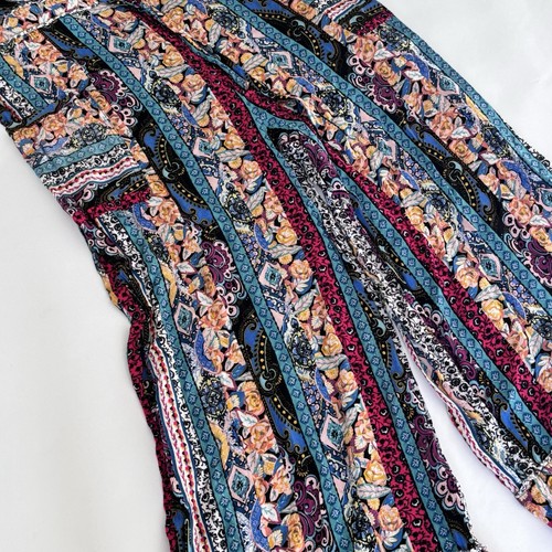 Tuta Anthropologie Calais gamba larga taglia XS patchwork floreale hippie boho - Foto 5 di 10
