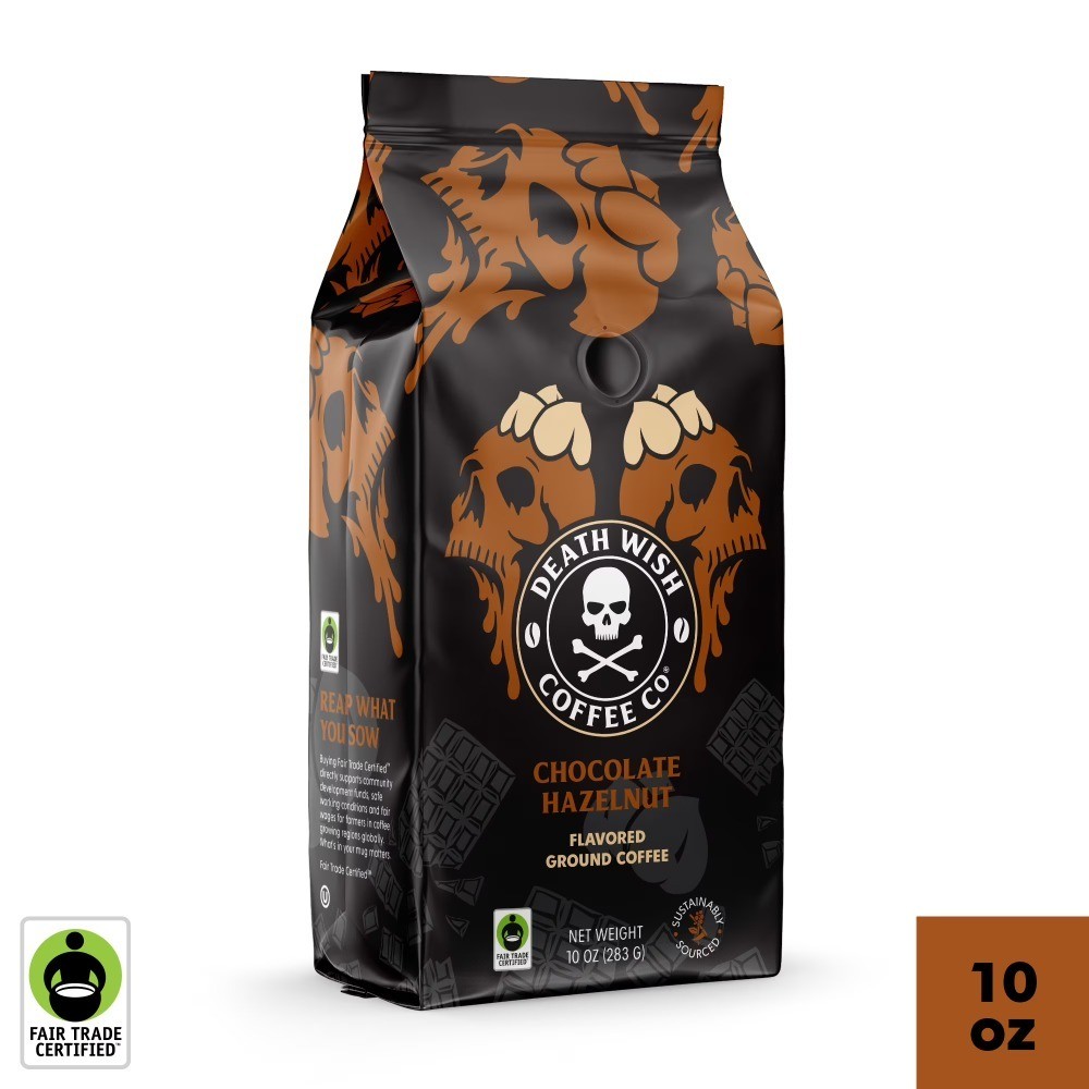 Fair Trade Chocolate Hazelnut Flavored Ground Coffee 10 oz