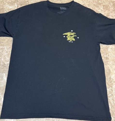 5.11 Tactical T Shirt L Large Logo Short Sleeve Mens Black