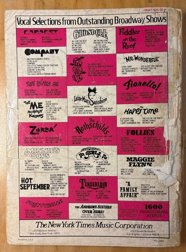 "COMPANY" Original Vocal Score • Sondheim • 196 Pages - Picture 7 of 7