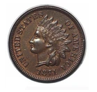 1871 Indian Head Cent Penny *Key Date* Choice AU+ Better Date, Rare This Nice!