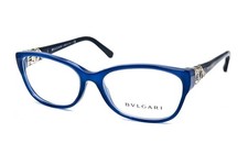 BVLGARI 4104-B 5145 Butterfly Crystal Clear Blue size 54/16/140 Italy Eyeglasses