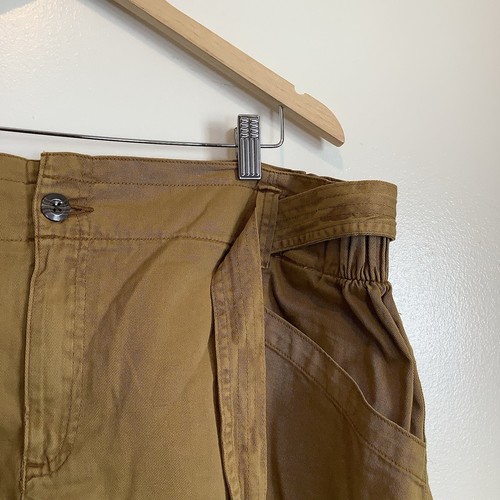 OLD NAVY Women's Shorts Mustard Belted Elastic Waist 100% Cotton Stretch Size 2X - Picture 3 of 14