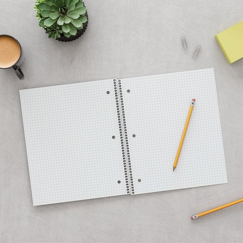 Staples Accel 1-Subject Notebook 8.5" x 11" Graph Ruled 100 Sheets Assorted - Imagen 4 de 4