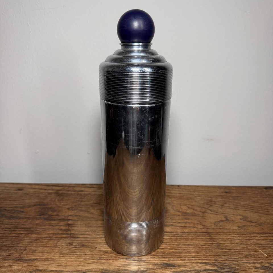 Vintage Chase Blue Moon Art Deco Cocktail Shaker