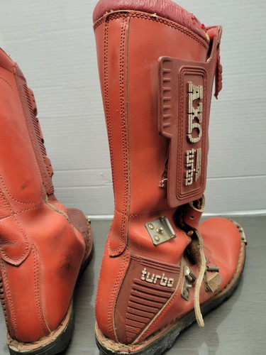 Botas Axo Turbo De Colección Motocross Motocicleta De Cross BOTAS ROJAS AXO TURBO DE COLECCIÓN - Imagen 9 de 24
