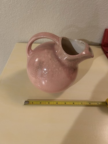 Vintage Red-Wing Pink Rumrill Pitcher 547 Ice Lip - Picture 7 of 8