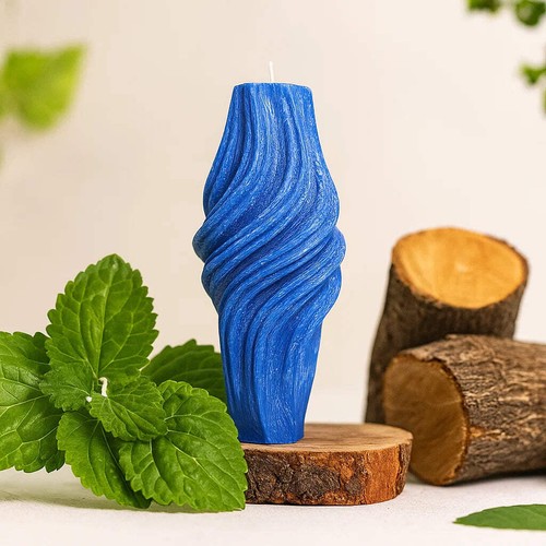 VOSK Handmade Candle - Wirbelkerze, Deep Ocean, Patchouli (klein) - Bild 2 von 7