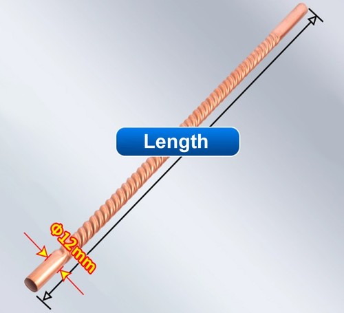 Reines rotes Kupfer Gewinde Wellrohr Kühlrohr @ HVAC Kühler Kühlung - Bild 11 von 22