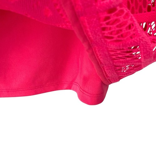 Lilly Pulitzer Cindi Hot Pink Electric Lace Crop Top size XL - Picture 6 of 8