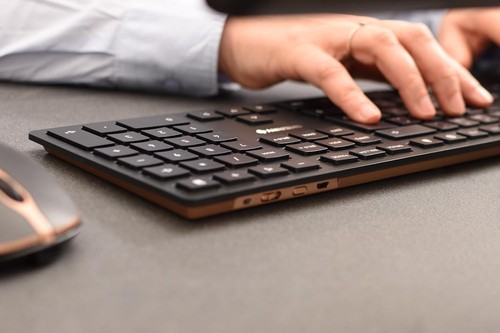CHERRY DW 9100 SLIM, Wireless Desktop Set, UK Layout (QWERTY), Bluetooth & 2.4 G - Bild 2 von 6