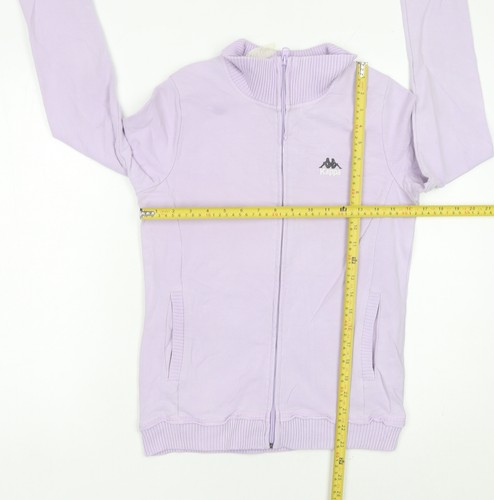 Sudadera Kappa para mujer púrpura cremallera completa mediana mezcla de algodón - Imagen 2 de 12