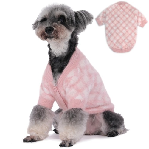 Dog Sweater, 2-3 Pack Warm Soft Pet Clothes for Puppy, Medium Large Cat, Girl... - Picture 3 of 8