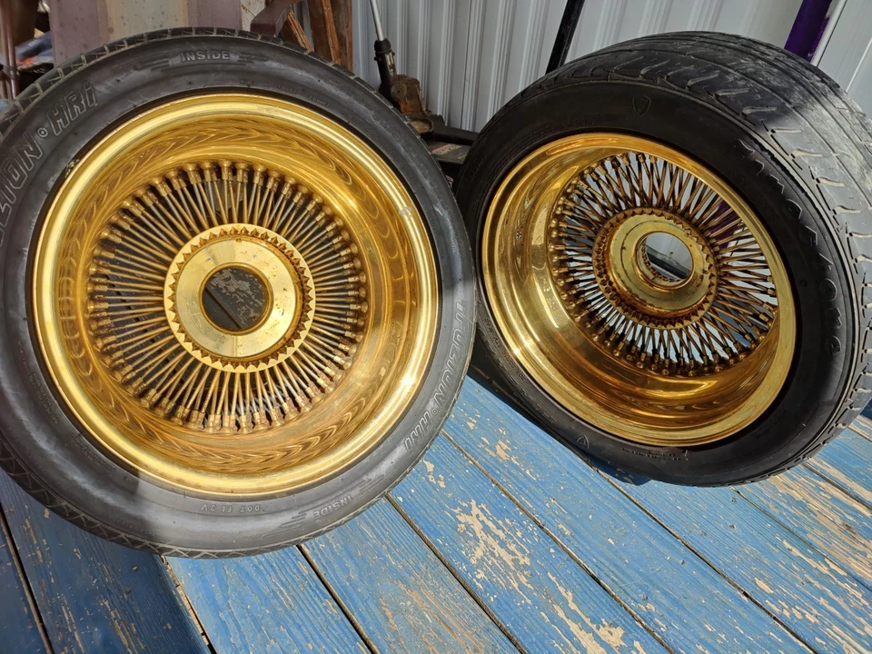 16 Inch Dayton Wheels Set Of 4 Adapters And Knock Offs - Image 2 of 4