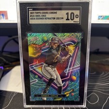2023 TOPPS COSMIC CHROME AQUA EQUINOX REFRACTOR #101 ONEIL CRUZ 63/199 PSA 10