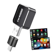 CarPlay & Android Auto Wireless Adapter, Cconvert Wired to Wireless; This Black
