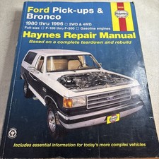 Haynes 1980-96 Ford Pick-Ups & Bronco Automotive Repair Manual 36058 F100-350