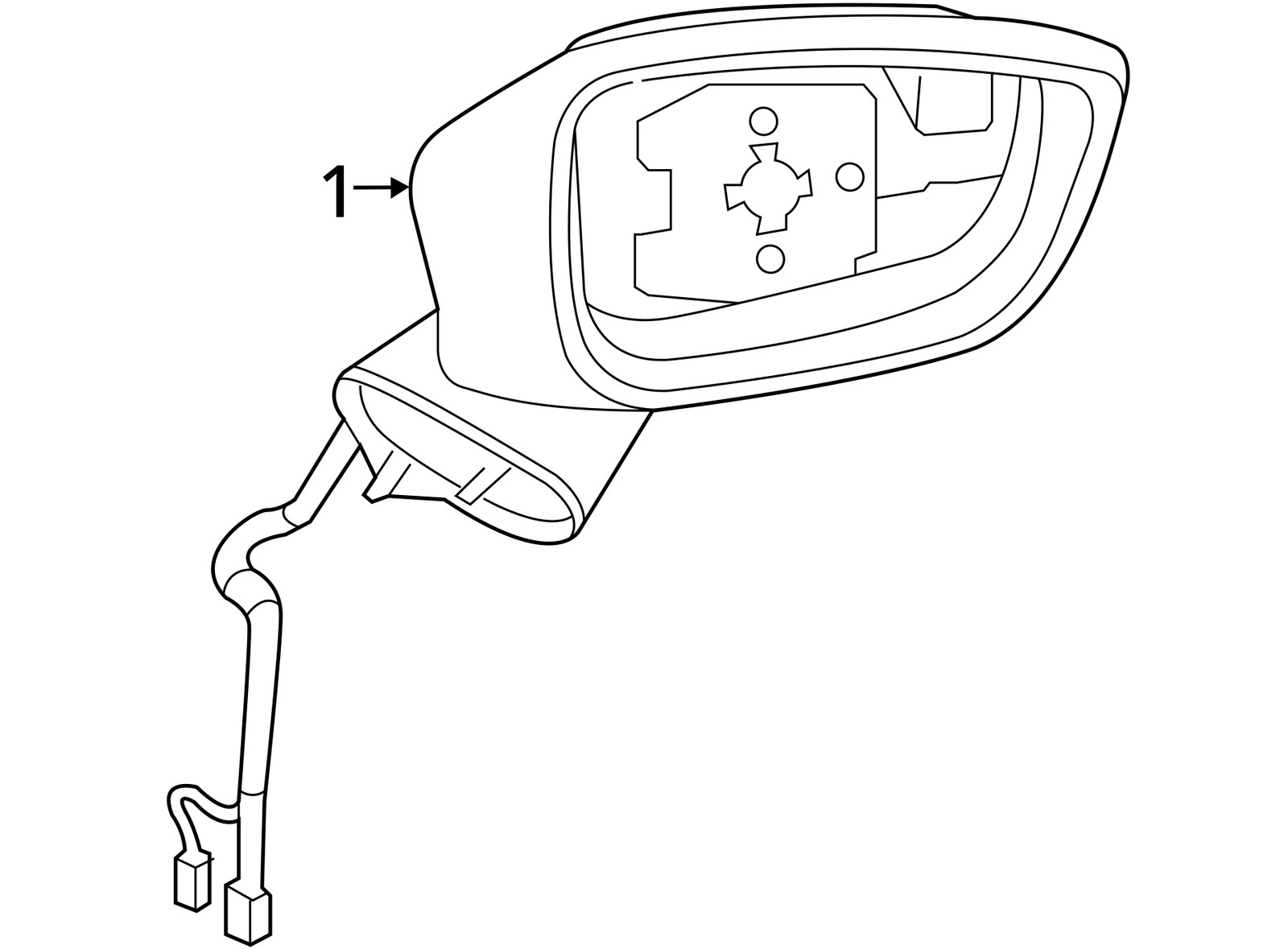 17 18 MAZDA 3 Door Mirror Passenger Side