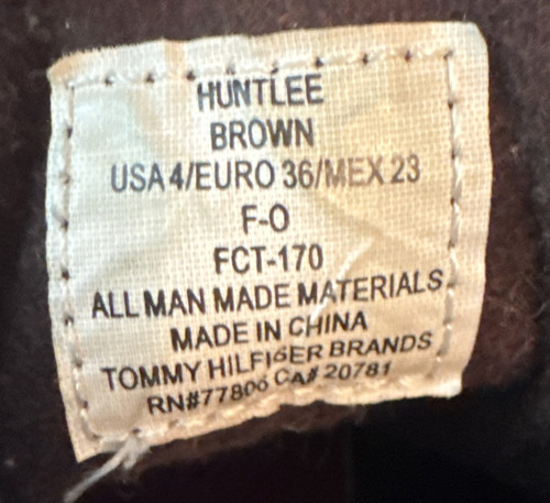 Stivali Tommy Hilfiger ragazzo taglia 4 pelle marrone stringati Huntlee taglio medio - Foto 7 di 8