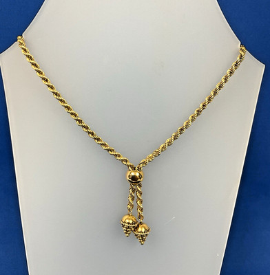 18ct Gold Rope Lariat 36.7g