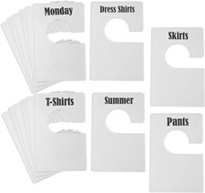 White Clothing Rack Size Dividers Plus 90 Labels 1 Inch and 20 Large