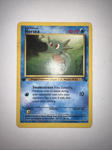 Horsea 49/62 Fossil 1st Edition - Picture 2 of 4