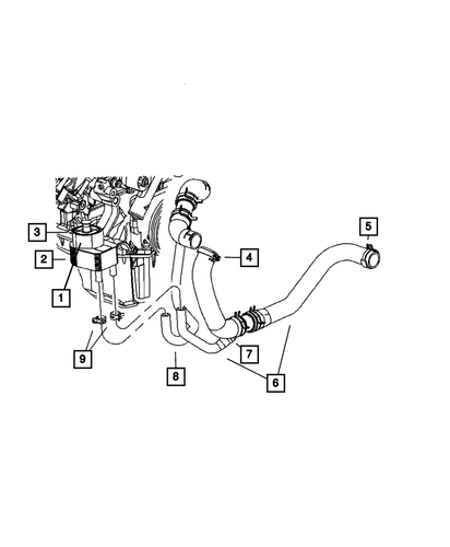 Genuine Mopar Engine Coolant To Oil Cooler Intlet Hose 55111286AD
