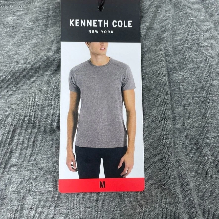 Camiseta Kenneth Cole Gris Mezcla Algodón Orgánico M Nueva con Etiquetas 6880 Foto 2 de 4