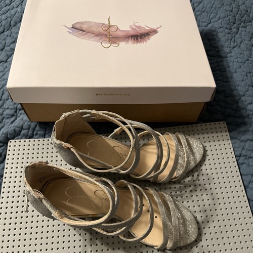 Jessica simpson Us stassey Women's 6.5m Silver micro flash-sparkly-with box - Picture 4 of 8