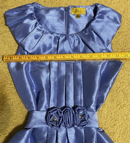 Nicole Miller Kids Dress Size 12 Periwinkle Sleeveless Fit And Flare NWT - Picture 4 of 12