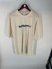 Round Trip Bethlehem Steel Environmental Graphic T-Shirt Ivory Mens 2XL USA Made