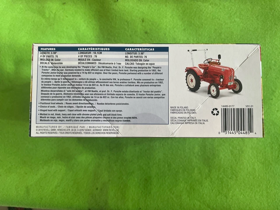 Revell Farm Tractor Porsche Diesel Junior 108 1:24 85-4485 Factory Sealed - Image 2 of 4
