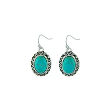 Canyon Sky Women's Genuine Turquoise Dangle Earrings