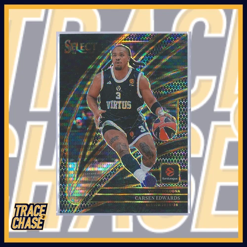 2025-26 Panini Select EuroLeague BK Carsen Edwards Courtside FOTL Black 1/1!