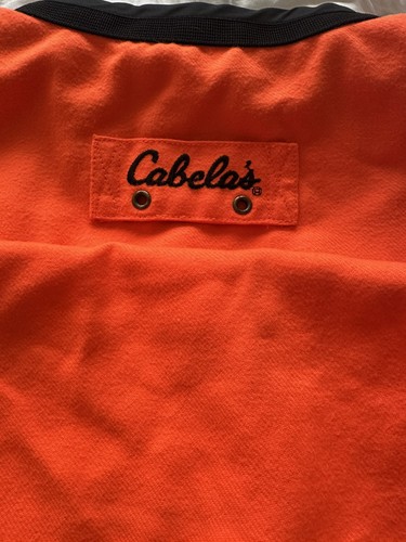 Gilet da caccia Cabelas Blaze arancione foderato in pile taglia 3XL bottoni tasche munizioni usato in ottime condizioni - Foto 6 di 9