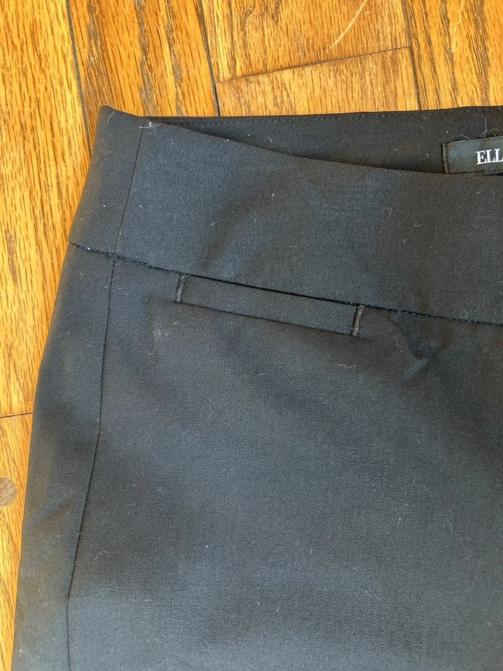 Pantalón de vestir para mujer Ellen Tracy talla 4 negro formal ropa de negocios corte bota Foto 4 de 4