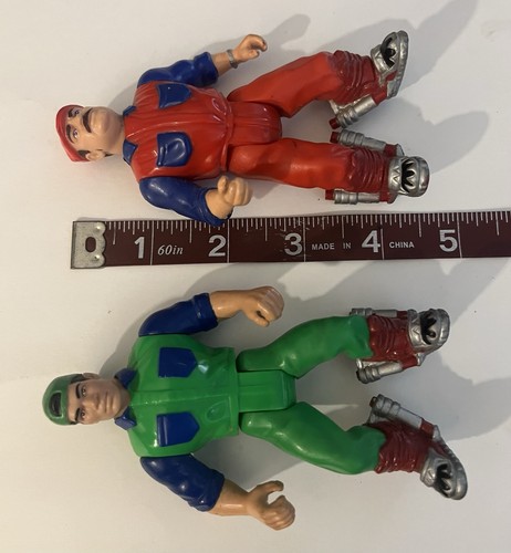 Nintendo* Super Mario Bros Movie ERTL Action Figuren Mario & Luigi 1993 Vintage - Bild 4 von 14